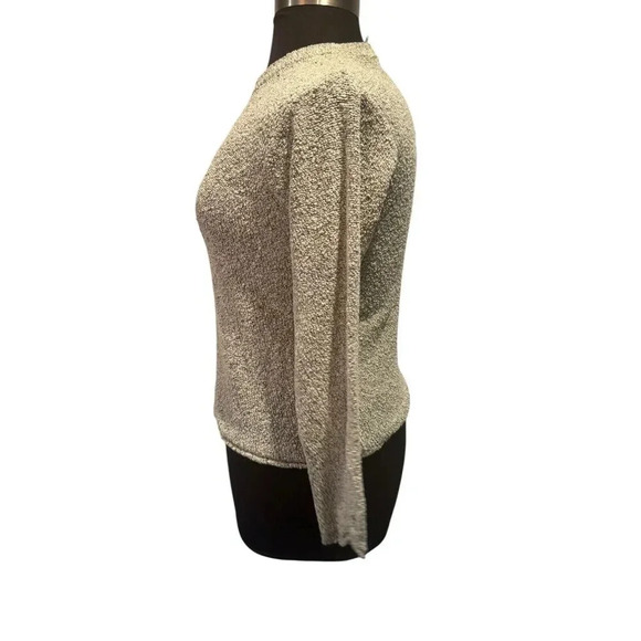 Columbia Women’s Cotton Sweater Charcoal Gray Rolled Cuffs And Hem Size: Medium - Picture 3 of 7